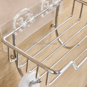 Pas de perçage 201 antirouille en <span class=keywords><strong>acier</strong></span> inoxydable mural porte-savon plateau à savon <span class=keywords><strong>barre</strong></span> porte-éponge à savon pour salle de bain et cuisine - Product Image 2