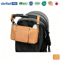 Sac de rangement portable pour poussette, grande capacité, avec fermeture éclair, pour maman, avec porte-bouteille et sacs à couches pour poussette