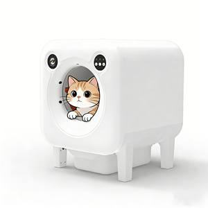 Litière intelligente pour chat, directement de l'usine, avec contrôle par application WiFi, litière intelligente fermée, anti-éclaboussures, sûre et durable - Product Image 1