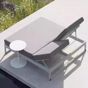 Chaise longue d'extérieur Hôtel Loisirs Imperméable Cour extérieure Villa Piscine Chaise <span class=keywords><strong>de</strong></span> plage pliante Meubles <span class=keywords><strong>de</strong></span> <span class=keywords><strong>lit</strong></span> lounge - Product Image 3