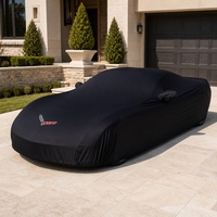 Housse de voiture extensible de luxe compatible avec Corvette C8 Stingray, housse de protection automobile intérieure sur mesure, élastique et douce
