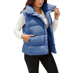 Vestes et gilets pour femmes sur mesure en gros, mode, boutonnées, sans manches, gilet pour femmes, haut rembourré, gilet matelassé pour femmes - Product Image 5