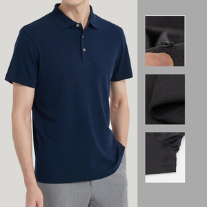 Camisetas Polo para Hombre Yiyi de 220g, Tejido Mezclado de Lana y Lyocell, Cuello Windsor sin Costuras con Prensado en Caliente, Absorbente de Humedad, Manga Corta - Product Image 1