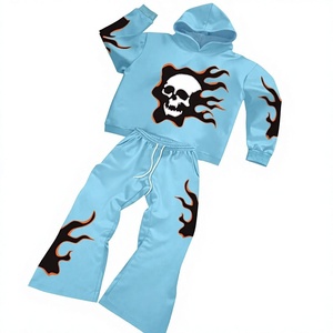 Conjunto de Sudadera con Capucha Dont Stay Frvr para Hombre, Estampado Verde, Estilo Urbano, Algodón French Terry, Ropa de Otoño - Product Image 4