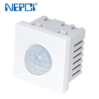 Interruptor de Pared con Sensor de Movimiento por Radar de Microondas Inteligente NEPCI XJY-QB-100-55, Distancia de Detección de 6-8M, Interruptor de Retardo de Luz