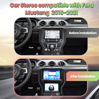 Autoradio Android 9 pouces 4+64G avec GPS, CarPlay, Android Auto, lecteur multimédia pour Ford Mustang 2015-2021