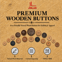 Boutons de couture en bois avec logo personnalisé gravé au laser, biodégradables FSC, durables, pour artisanat DIY, vente en gros, OEM, ODM, usine