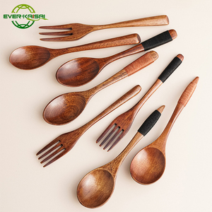 Cuillères à soupe en bois et plastique, pour mélanger, cuillère à Long manche avec ustensiles de cuisine de Style <span class=keywords><strong>chinois</strong></span> et japonais - Product Image 1