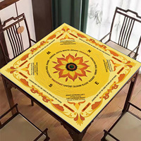 Tapis de Mahjong en Diatomite Imprimé Lotus Rose et Bleu Printemps 2026, Antidérapant, Séchage Rapide, Imperméable, Lavable en Machine, Personnalisable, le Plus Vendu