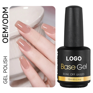 Base de vernis gel UV en caoutchouc brillant effet diamant, sans HEMA, sans jaunissement, sans résidu, qualité OEM supérieure - Product Image 1