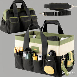 Free sample <b>Garden</b> <b>Tools</b> Organizer Tote Lawn Yard <b>Bag</b> Gardening Tote <b>Tool</b> <b>Bag</b> With 8 Pockets - Product Image 3