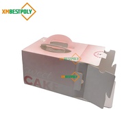 Benutzer definierte 9-Zoll-Geburtstagskuchen Wellpappe Verpackungs box Kuchen Papier Falt schachteln mit Griff