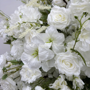 Centrotavola DKB Super Grande con Sfera di Fiori da 100cm, Composizione Personalizzata di <span class=keywords><strong>Rose</strong></span> Bianche e Ortensie in Seta per Matrimoni, Compleanni ed Eventi - Product Image 6