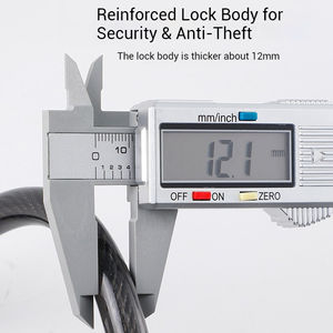 Высококачественный прочный 5-значный замок с паролем, стальная цепь, Противоугонный защитный кабель для горного велосипеда, велосипеда и мотоцикла - Product Image 5