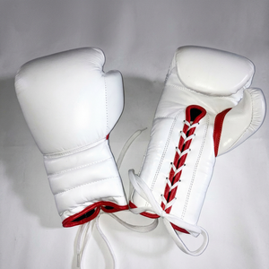 Gants de boxe personnalisés style mexicain en cuir de vachette véritable à lacets, avec poignées respirantes et extensibles anti-humidité pour la vente en gros - Product Image 1