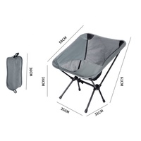 Petite chaise pliante d'extérieur portable en forme de lune, tabouret de pêche, chaise de peinture artistique, chaise de plage respirante pour pique-nique, camping