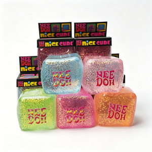 High Quality Needoh Squishy Glowing Cube Squishy Toys Sensory Ice Cube Squeeze Square Decompression <b>Vent</b> Toys - Product Image 1
