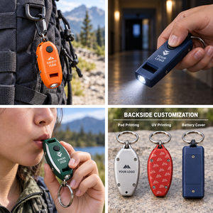 Llaveros con Luz LED y Silbato de Seguridad Personalizados, Regalos Promocionales de Emergencia con Logotipo Personalizado, Fabricación OEM ODM - Product Image 2