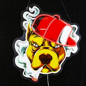 Insegna al Neon con tema aquile verde freccia aliena Pizza Fast Food Anime Donald Duck and Can Gas Design - Product Image 5