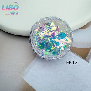 Polvo de copos de hielo camaleón, pigmento de óxido de hierro de 12 Colores para uñas y cuero, marca DIY LIBO - Product Image 3