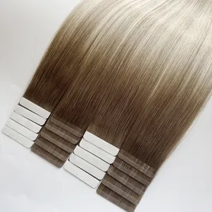 4*1 Cm Tape Double Drawn Human Hair Extension Injected Tape In Hair Extensions