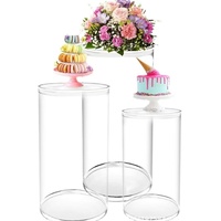 Vente directe usine SINOCS TY7681 – Ensemble de table à gâteaux et desserts moderne en acrylique, support de présentation carré pour décoration de scène de mariage et de fête