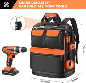 <span class=keywords><strong>Sac</strong></span> à <span class=keywords><strong>dos</strong></span> pour électricien de haute qualité, robuste, avec plusieurs poches, fond rigide, personnalisable OEM & ODM, multifonctionnel - Product Image 2