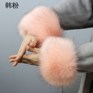 Mode détachable fourrure poignets accessoires femmes fausse fourrure poignets hiver moelleux bras plus chaud botte manchettes fourrure jambières - Product Image 2