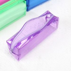 กล่องดินสอสำหรับนักเรียน  กระเป๋าใส่ปากกาสีสันสดใส  ความจุขนาดใหญ่  วัสดุ PVC  มองเห็นได้ชัดเจน  ซองใส่ดินสอ  อุปกรณ์เครื่องเขียน  รับทำโลโก้ตามสั่ง - Product Image 3