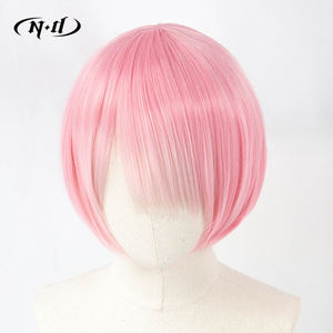 Pelucas de <span class=keywords><strong>cosplay</strong></span> ND <span class=keywords><strong>Ram</strong></span> color marrón claro, ajustables, transparentes, sin resistencia al calor, fibra de alta temperatura, malla de rosas, tamaño promedio - Product Image 6