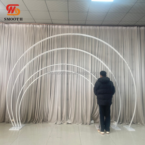 ฉากหลังงานแต่งงาน ดีไซน์ใหม่ สวยงาม โดดเด่น โครงเหล็กวงกลมสีขาว พร้อมไฟ LED - Product Image 4