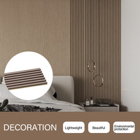 Panneaux muraux en PVC à grain de bois personnalisés, modernes et légers, panneaux muraux en PVC à grille, panneaux muraux en WPC à rainures