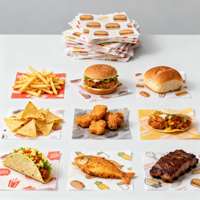 Rouleau de papier d'emballage jetable vert pour burgers, résistant à la graisse, sans cire, de qualité alimentaire, pour plats à emporter, sandwichs, fournisseur en gros, OEM