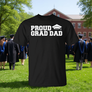 Maglietta Personalizzabile per Papà Orgoglioso in Occasione della Laurea, T-Shirt Promozionale per Papà - Product Image 3