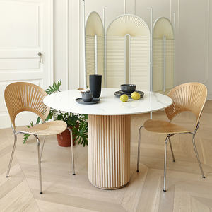 Новый дизайн, мебель в скандинавском стиле, столовая, бетонный круглый центральный стол, акцент, тафель, обеденный стол, деревянный обеденный стол, набор - Product Image 1