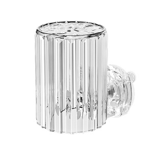 Suction Cup Wall Mounted Toothbrush Holder Transparent Silver Set No Drilling Required Bathroom Storage Rack - Product Image 4