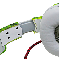 Casque de jeu stéréo flexible, casque de jeu compétitif avec microphone, prise casque 3,5 mm, casque filaire supra-auriculaire