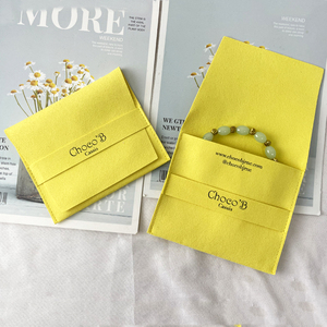 Wholesale Custom Jewelry Packaging with logo Printed Faux Suede Velvet Pouch Soft Microfiber Jewelry Pouch Bag with Insert Pad - Product Image 1