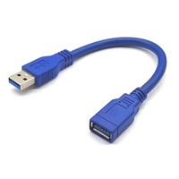 Cable de Extensión USB 3.0 Azul de 10CM/20CM/30CM, Tipo A Macho a Hembra