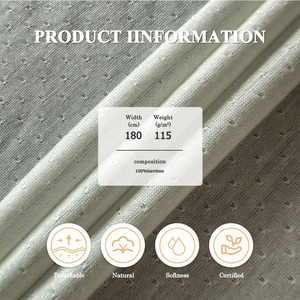 Tessuto <span class=keywords><strong>Jersey</strong></span> in Fibra di Bambù Certificato GRS GOTS 115gsm 180cm Antibatterico Traspirante Ordini Personalizzati Vendita all'Ingrosso - Product Image 2