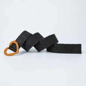 4cm PP paille tressée coeur boucle <span class=keywords><strong>ceinture</strong></span> tissé élastique stretch <span class=keywords><strong>raphia</strong></span> robe <span class=keywords><strong>ceinture</strong></span> pour les filles - Product Image 5