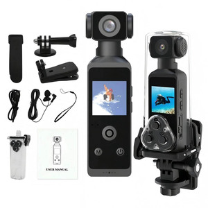 Caméra stabilisée portable 5K pour vlogging, <span class=keywords><strong>gyroscope</strong></span> 6 axes, EIS, double microphone, étanche 30M - Product Image 6
