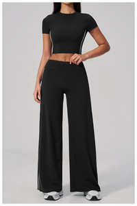Ensemble de yoga 7 pièces pour femme, séchage rapide, taille haute, effet push-up, pour le <span class=keywords><strong>sport</strong></span> et le fitness, avec soutien-gorge de <span class=keywords><strong>sport</strong></span> grande taille à col en <span class=keywords><strong>U</strong></span> - Product Image 2