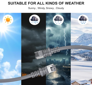 Available in Multiple Sizes Gen 3 Cable for Starlink, V3 for Starlink Standard Kit Replacement, Waterproof Outdoor Grey - Product Image 5