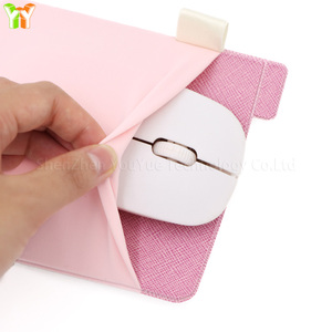 Support de souris mince adhésif élastique, étui de souris auto-adhésif avec clip pour stylo, support de <span class=keywords><strong>chargeur</strong></span> portable, organisateur d'ordinateur portable de voyage - Product Image 4