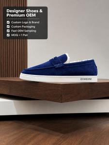Nouvelles Chaussures de Luxe pour Hommes en Daim, Modèle Max, Doublées de Fourrure Chaude pour l'Hiver, Qualité Supérieure - Product Image 1
