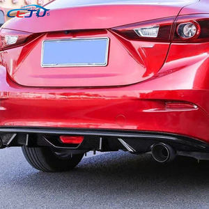 Kits de accesorios para coche con aspecto de fibra de carbono ABS negro, piezas, difusor de labio de parachoques trasero para <span class=keywords><strong>Mazda</strong></span> 3th Gen BM BN Axela <span class=keywords><strong>3</strong></span> <span class=keywords><strong>Sedan</strong></span> 2014-<span class=keywords><strong>2018</strong></span> - Product Image 5