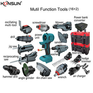Kit d'outils électriques à main KONSUN OEM avec batterie Li-ion 21V 4.0AH, <span class=keywords><strong>ponceuse</strong></span> sans fil, ensemble 8+1 - Product Image 6