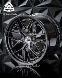 722 ruedas de aleación forjadas de fibra de carbono semi personalizadas para automóviles 5x120 112 5x5x114,3 20 pulgadas para automóviles de lujo y rendimiento - Product Image 3