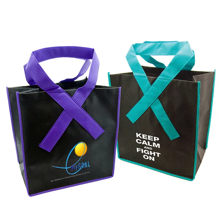 Reusable promotional laminated non woven tote bago non-woven shopping bag